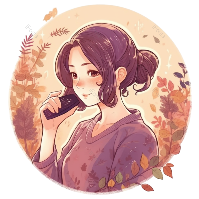 卡通图片,人物元素,人物素材PNG,花卉免抠素材